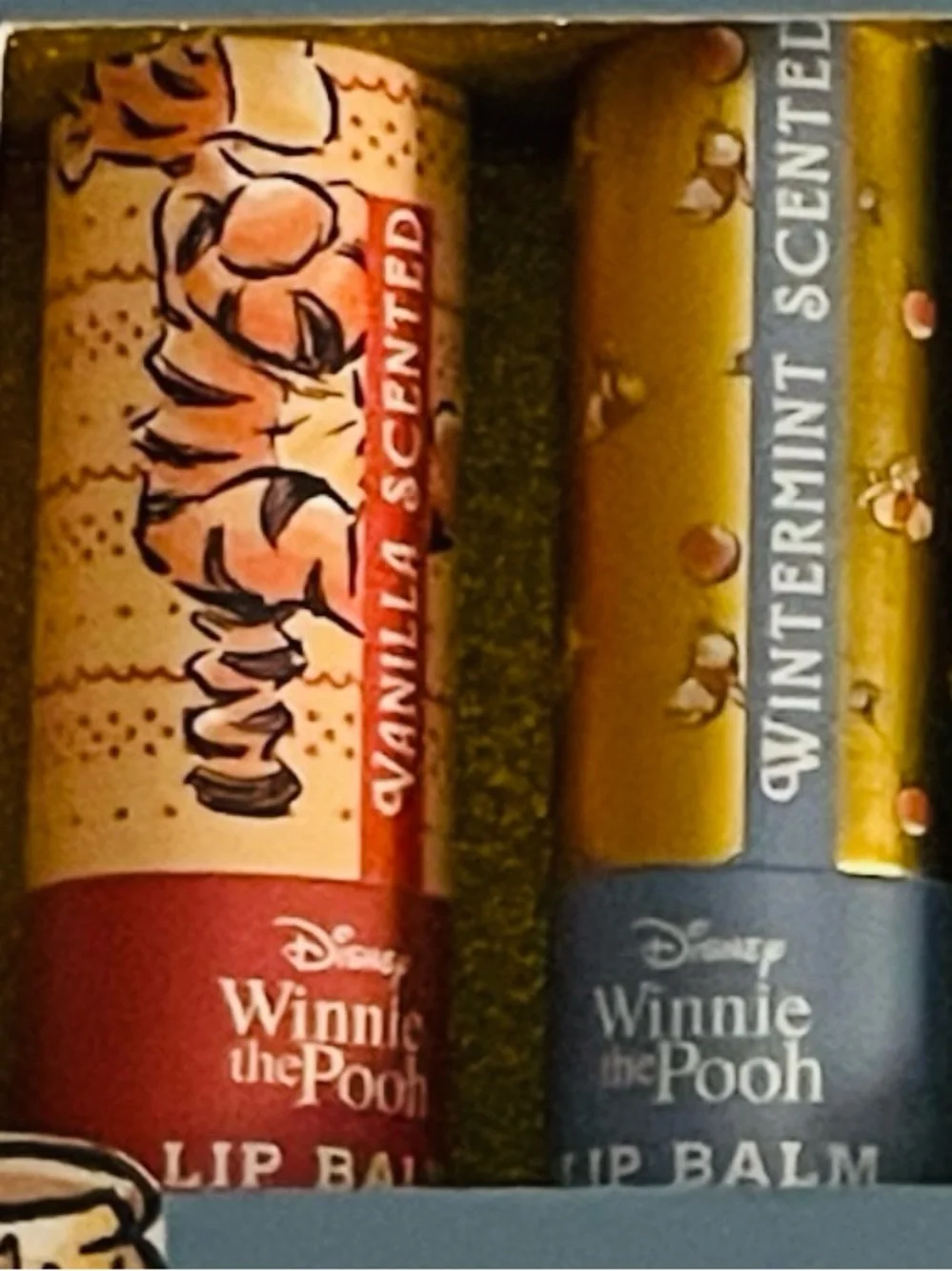 Disney Winnie the Pooh Lip Balm Set - Blue & Gold Tubes
